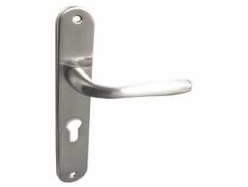 Klamka Ewa na długim szyldzie Yale, rozstaw 72 mm KUCHINOX