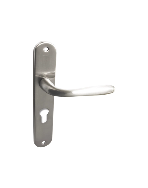 Zdjęcie: Klamka Ewa na długim szyldzie Yale, rozstaw 72 mm KUCHINOX