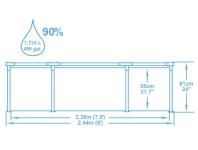 Zdjęcie: Basen Steel Pro 244x61 cm - 1724 L BESTWAY