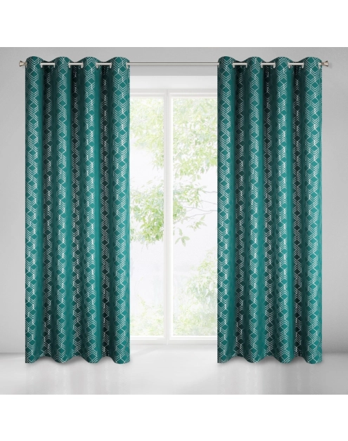 Zdjęcie: Zasłona gotowa Noelia 140x250 cm zielony EUROFIRANY