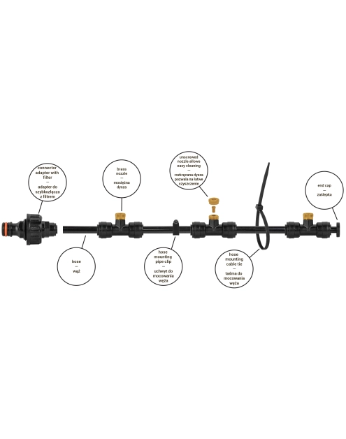 Zdjęcie: Mgiełka wodna ogrodowa 7,5 m Black Line BRADAS