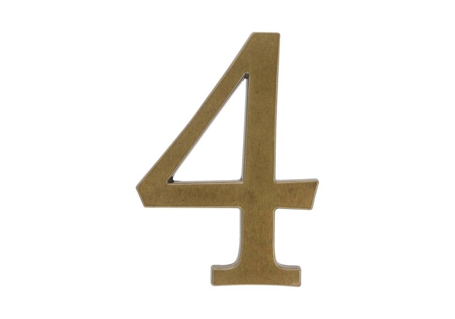 Zdjęcie: Cyfra aluminiowa 4, kolor brąz 190 mm METRO