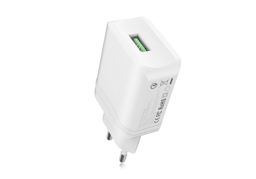 Zdjęcie: Ładowarka sieciowa USB z funkcją szybkiego ładowania Quick Charge 3.0 LB0144 LIBOX