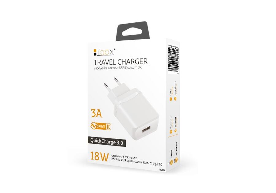 Zdjęcie: Ładowarka sieciowa USB z funkcją szybkiego ładowania Quick Charge 3.0 LB0144 LIBOX