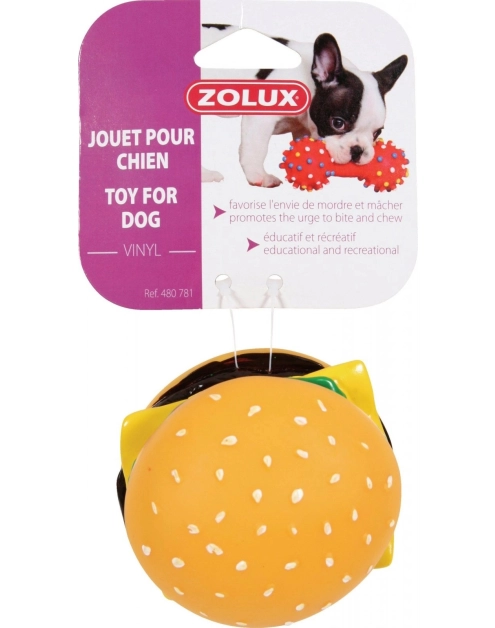 Zdjęcie: Zabawka winylowa dla psa hamburger 8 cm ZOLUX