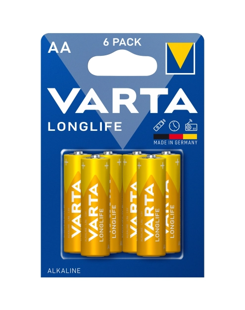 Zdjęcie: Baterie alkaliczne Longlife Power LR6/AA 6 sztuk VARTA