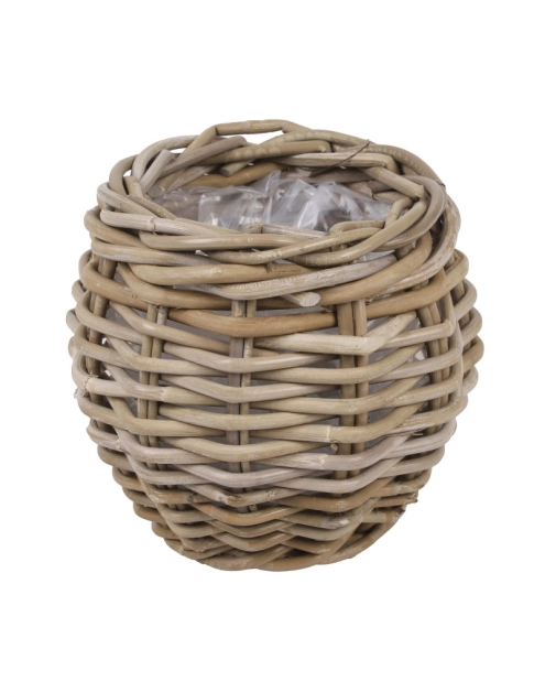 Zdjęcie: Kosz z rattanu z folią okrągły 20x20x20 cm TIN TOURS