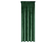 Zdjęcie: Zasłona z welwetu 135x250 cm na taśmie ciemna zieleń EUROFIRANY