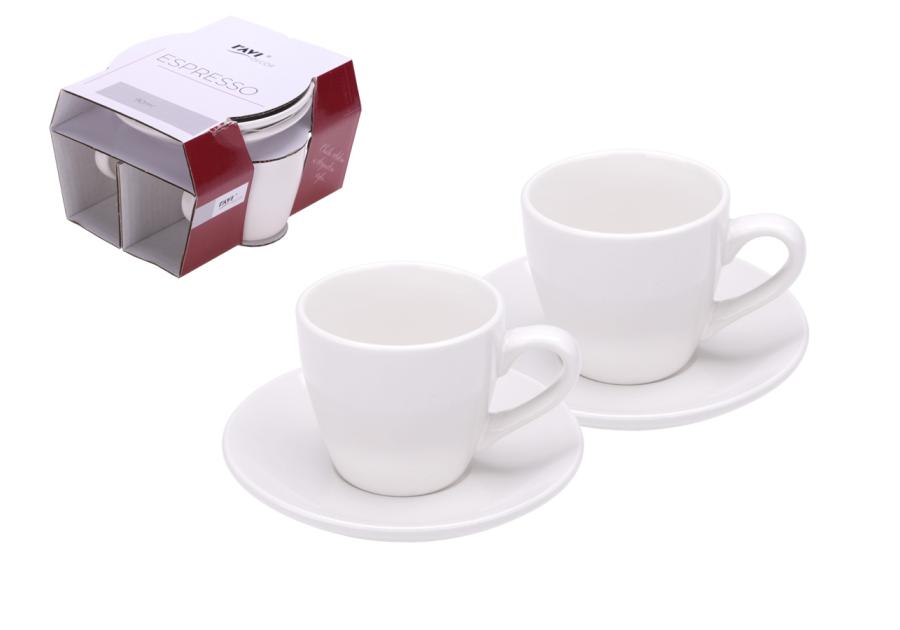 Zdjęcie: Komplet filiżanek Espresso 4 elementy 90 ml z porcelany 91443 RAVI