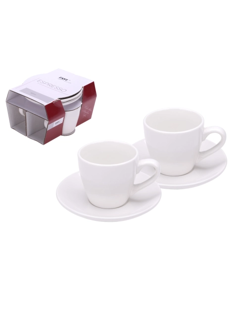 Zdjęcie: Komplet filiżanek Espresso 4 elementy 90 ml z porcelany 91443 RAVI