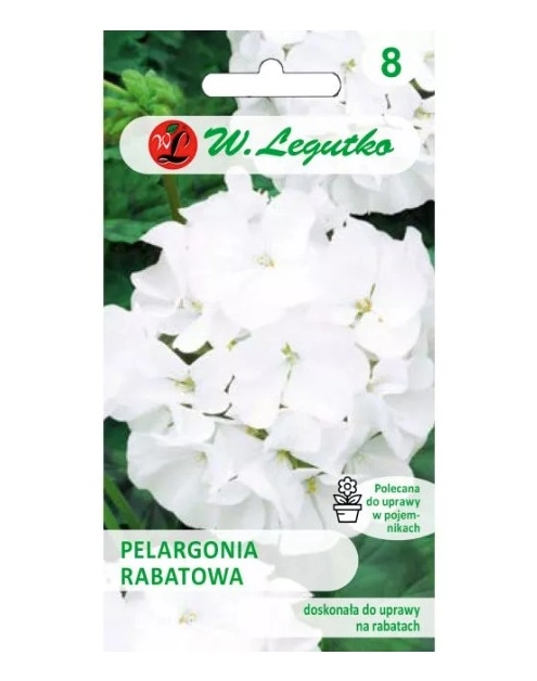Zdjęcie: Pelargonia rabatowa Gama F1 biała 0,05 g W.LEGUTKO