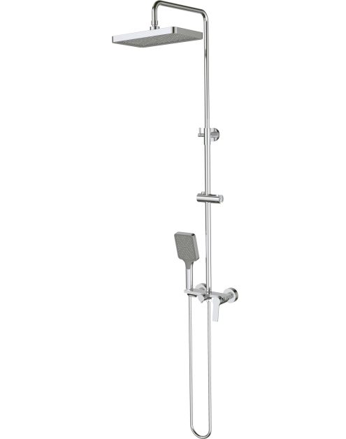 Zdjęcie: Deszczownia z baterią mieszaczową Neo Loco Square Chrom DEANTE