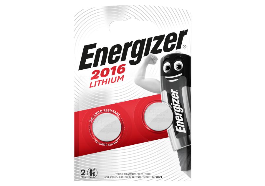 Zdjęcie: Bateria płaska litowa CR2016 2 szt ENERGIZER