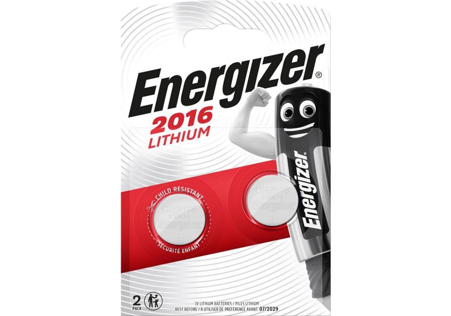 Zdjęcie: Bateria płaska litowa CR2016 2 szt ENERGIZER