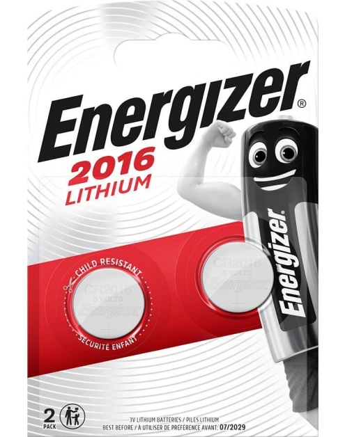 Zdjęcie: Bateria płaska litowa CR2016 2 szt ENERGIZER