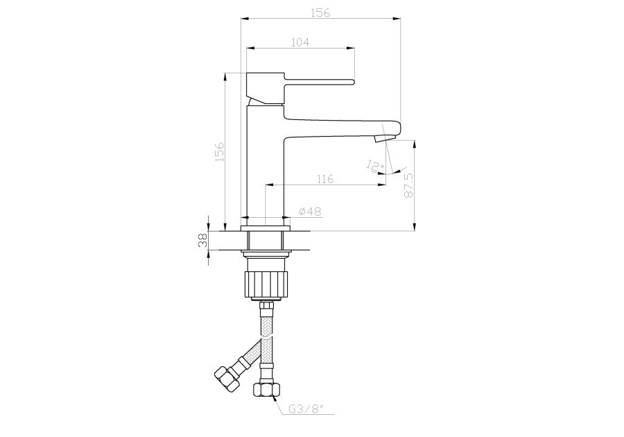Zdjęcie: Bateria umywalkowa Glamour chrom INVENA