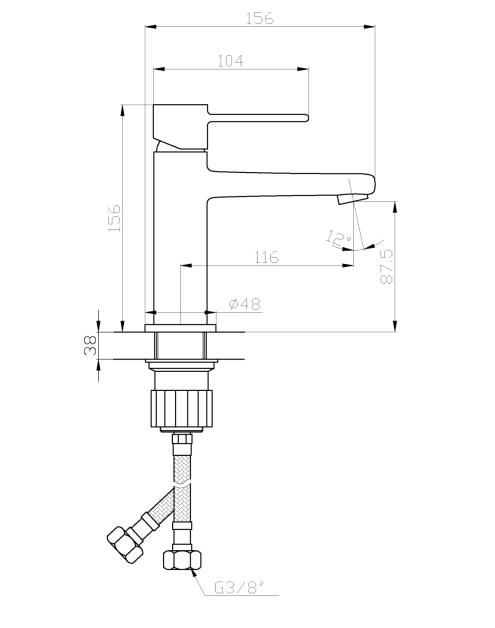 Zdjęcie: Bateria umywalkowa Glamour chrom INVENA