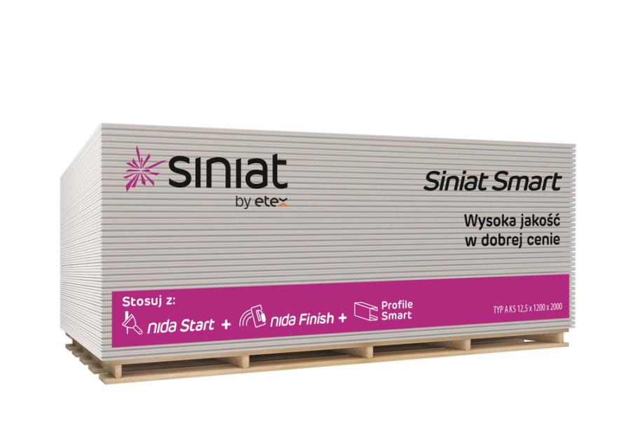 Zdjęcie: Płyta Siniat Smart 1200x12,5x2000 SINIAT