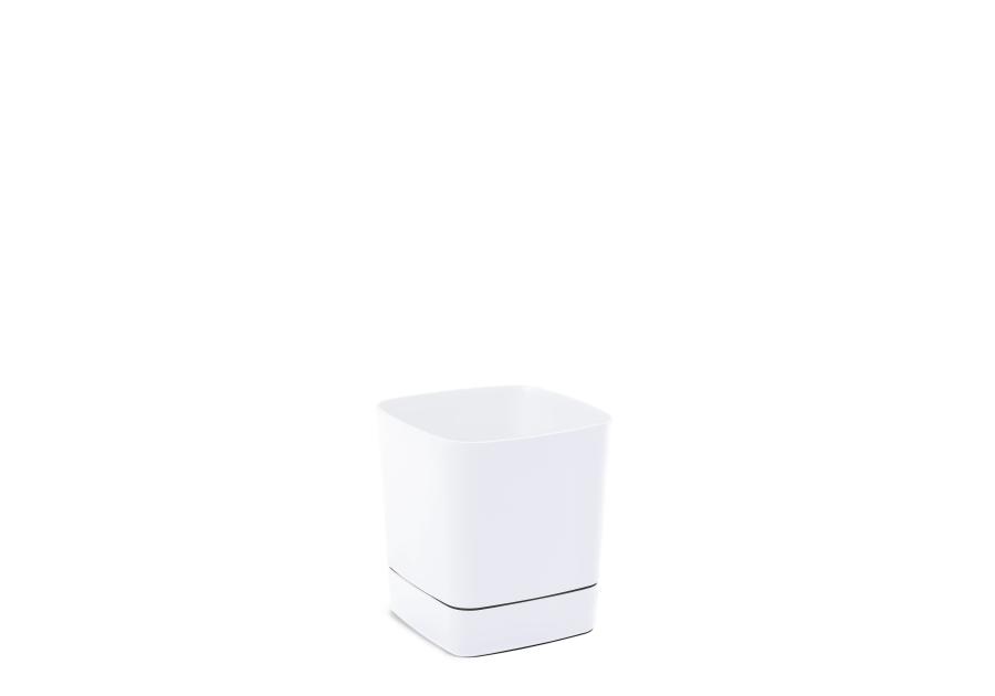 Zdjęcie: Donica z podstawką Clima 16x16 cm biała LAMELA PLASTIC