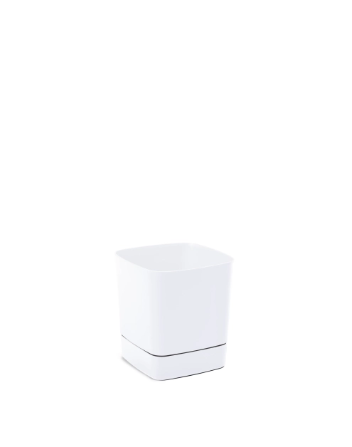 Zdjęcie: Donica z podstawką Clima 16x16 cm biała LAMELA PLASTIC