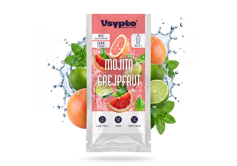 Zdjęcie: Napój w proszku do wody o smaku mojito grejpfrut 9 g VSYPTO