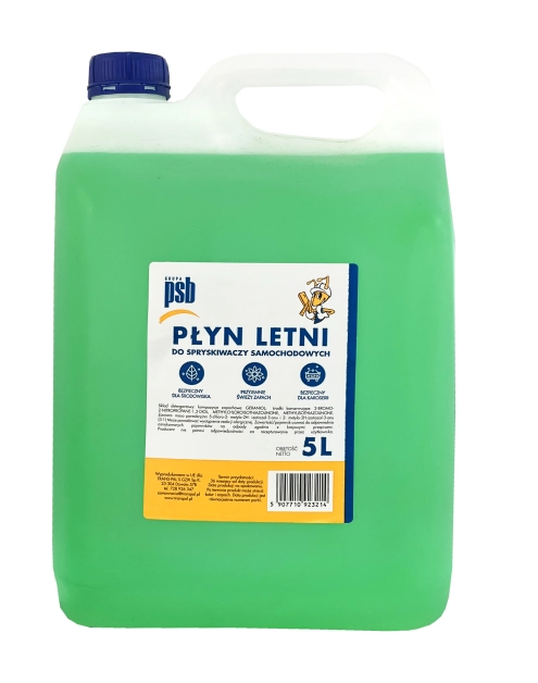Zdjęcie: Płyn letni do spryskiwaczy samochodowych 5 L zielona herbata PSB