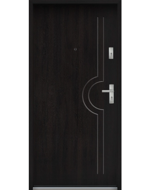 Zdjęcie: Drzwi wejściowe do mieszkań Bastion N-03 Heban 80 cm (NW) lewe ODP KR CENTER
