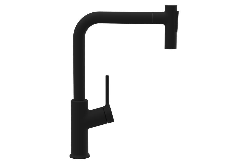 Zdjęcie: Bateria zlewozmywakowa z 2-funkcyjną, wyciąganą wylewką Farsala czarna INVENA