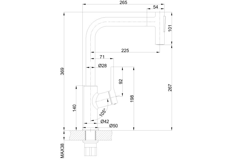Zdjęcie: Bateria zlewozmywakowa z 2-funkcyjną, wyciąganą wylewką Farsala czarna INVENA