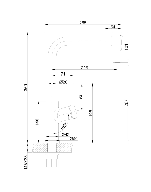 Zdjęcie: Bateria zlewozmywakowa z 2-funkcyjną, wyciąganą wylewką Farsala czarna INVENA