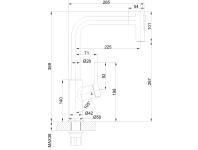 Zdjęcie: Bateria zlewozmywakowa z 2-funkcyjną, wyciąganą wylewką Farsala czarna INVENA