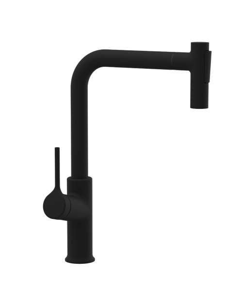 Zdjęcie: Bateria zlewozmywakowa z 2-funkcyjną, wyciąganą wylewką Farsala czarna INVENA