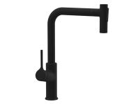 Zdjęcie: Bateria zlewozmywakowa z 2-funkcyjną, wyciąganą wylewką Farsala czarna INVENA