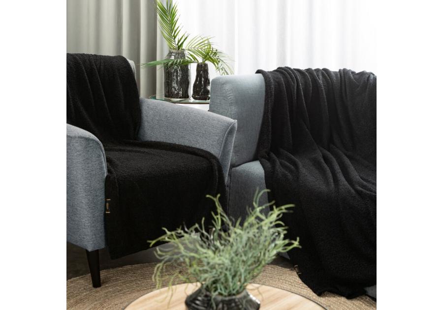 Zdjęcie: Koc czarny 150 x 200 cm Bukla EUROFIRANY