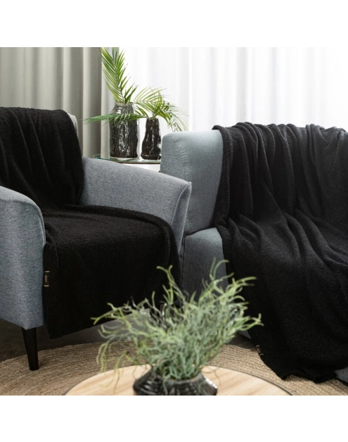 Zdjęcie: Koc czarny 150 x 200 cm Bukla EUROFIRANY