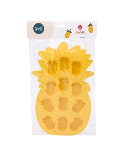 Zdjęcie: Forma silikonowa do lodu ananasy 17x25,5 cm żółta ALTOM DESIGN