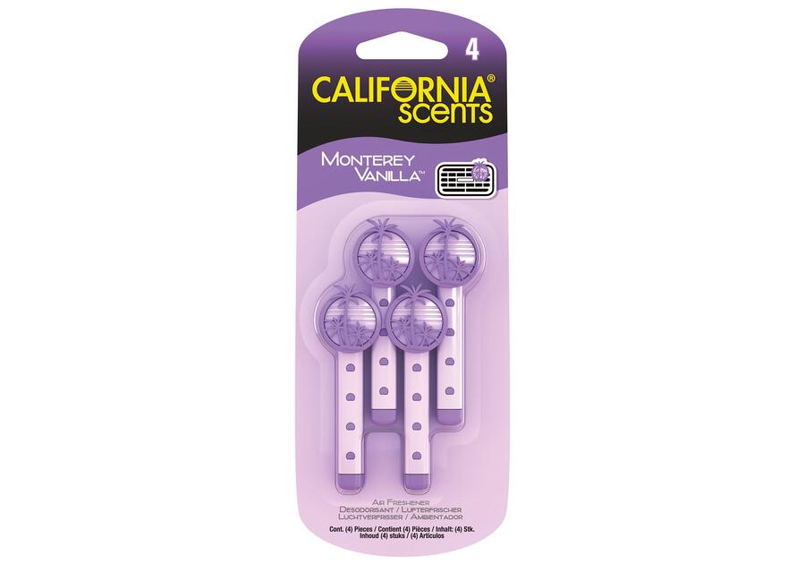 Zdjęcie: Vent Sticks do nawiewu w samochodzie Monterey Vanilla 4 szt. CALIFORNIA SCENTS