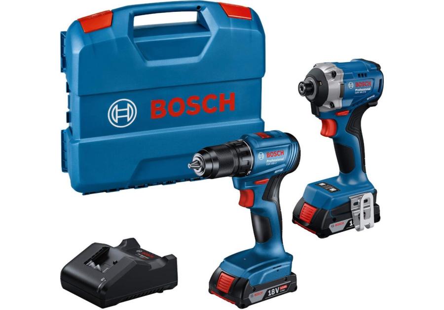 Zdjęcie: Zestaw elektronarzędzi GDR 18V-215 + GSR 185-LI (2xGBA 18V 2.0Ah; GAL 18V-20; CC) BOSCH