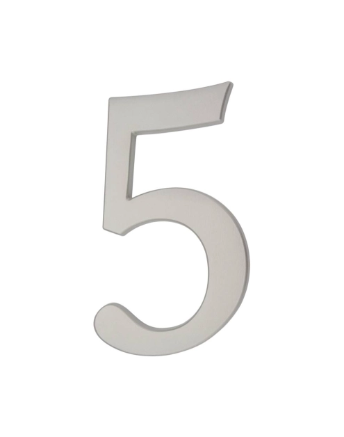 Zdjęcie: Cyfra aluminiowa 5 srebrna 190 mm METRO