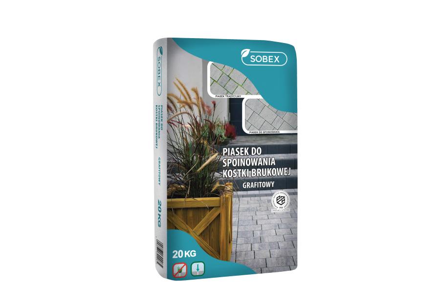 Zdjęcie: Piasek do spoinowania kostki brukowej grafitowy 20 kg bazalt SOBEX