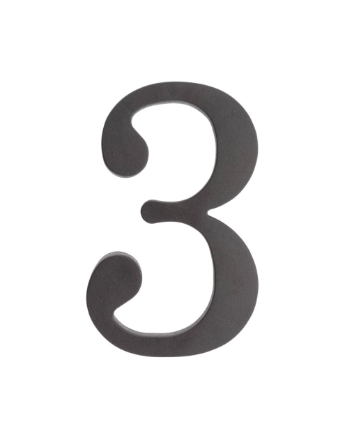 Zdjęcie: Cyfra 3 plastikowa czarna 180 mm METRO
