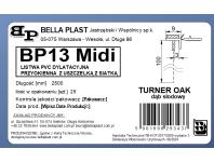 Zdjęcie: Listwa PVC BP13 Midi L250 9/3 dąb słodowy, z siatką i z uszczelką, BELLA PLAST