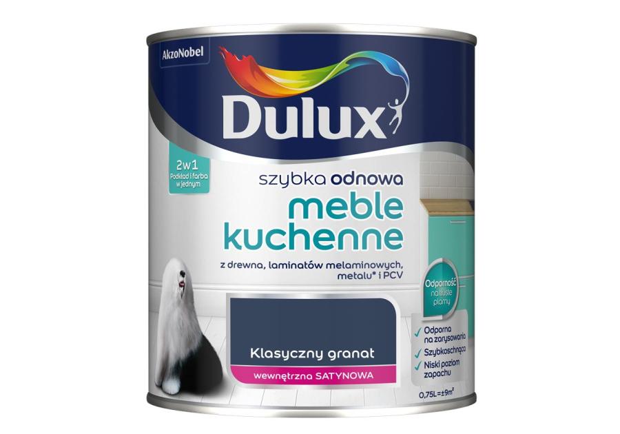 Zdjęcie: Farba Szybka Odnowa Meble Kuchenne klasyczny granat 0,75 L DULUX