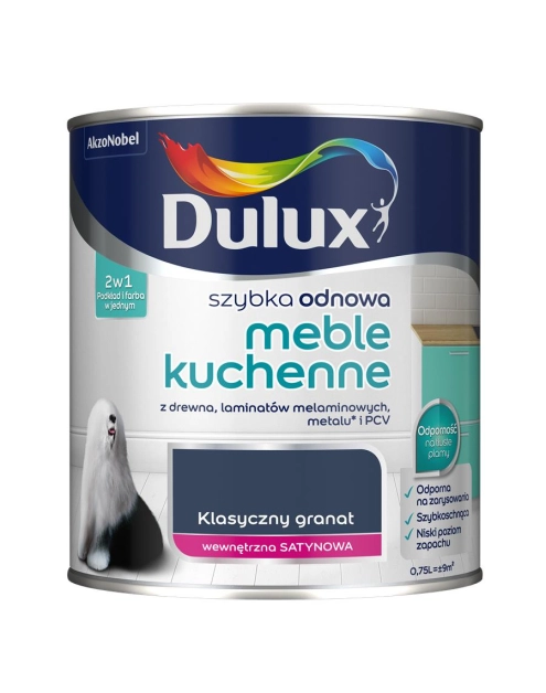 Zdjęcie: Farba Szybka Odnowa Meble Kuchenne klasyczny granat 0,75 L DULUX