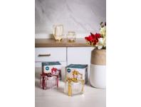 Zdjęcie: Puzderko szklane serce ze złotą kokardą 9x12 cm ALTOM DESIGN