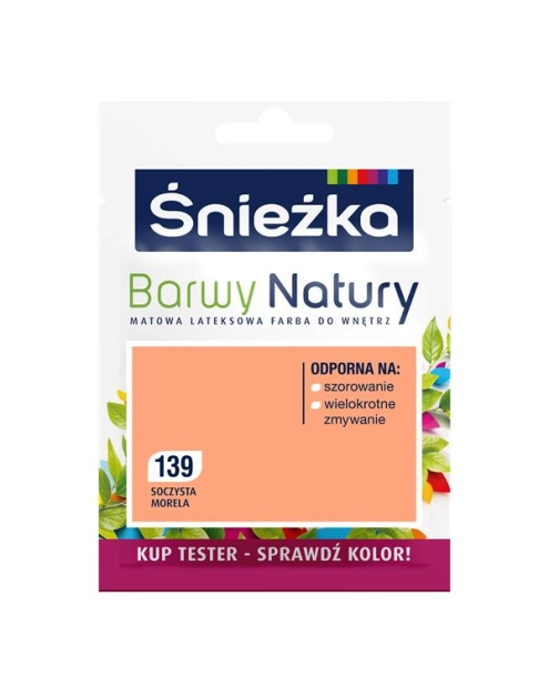 Zdjęcie: Tester koloru Barwy Natury soczysta morela 139 25 ml ŚNIEŻKA