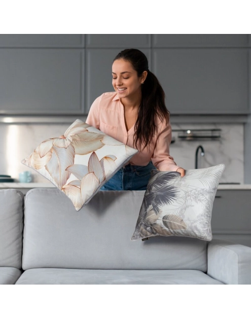 Zdjęcie: Poszewka 196 beżowa 45 x 45 cm Velvet EUROFIRANY