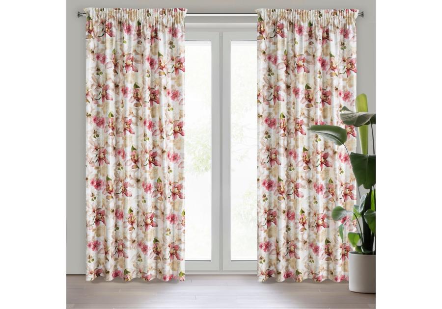 Zdjęcie: Zasłona gotowa Lillie na taśmie 140x270 cm kremowy EUROFIRANY