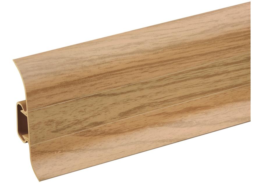 Zdjęcie: Listwa przypodłogowa PVC Premium Classic 22x59 mm; 2,20 m Teak Ciemny Mat CEZAR