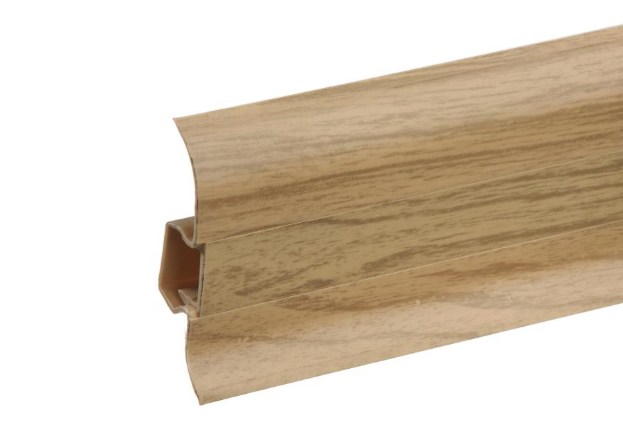 Zdjęcie: Listwa przypodłogowa PVC Premium Classic 22x59 mm; 2,20 m Teak Ciemny Mat CEZAR